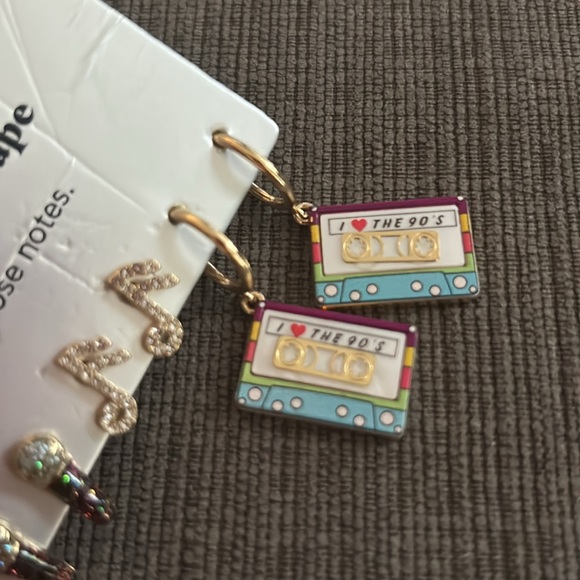 SUGARFIX by BaubleBar 'Straight To Tape' Statement Earring Set - Gold NEW - Picture 5 of 6